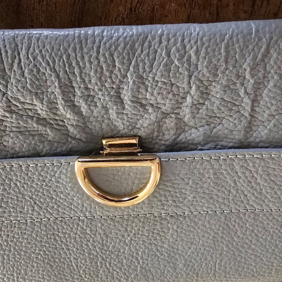 Italian Blue Genuine Leather Borse in Pelle Purse w/Magnetic Closure - Picture 5 of 14